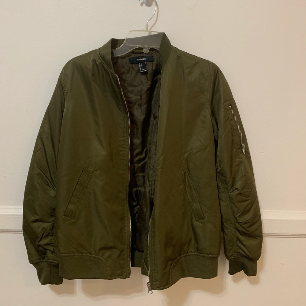Army Green Bomber Jacket